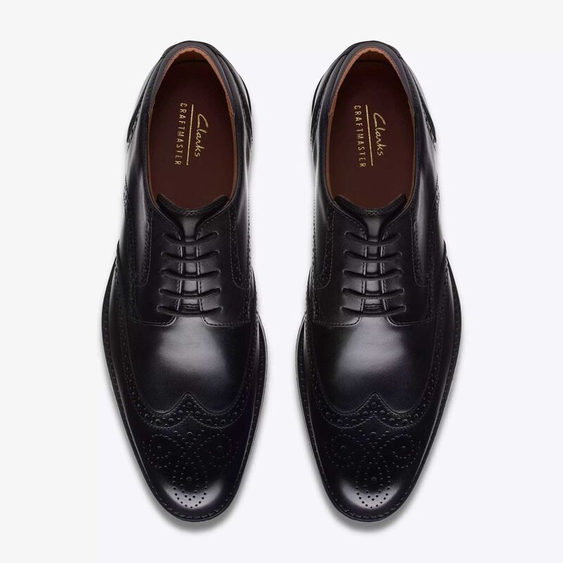 Clarks Mens Craft Arlo Limit Black Leather image number 3
